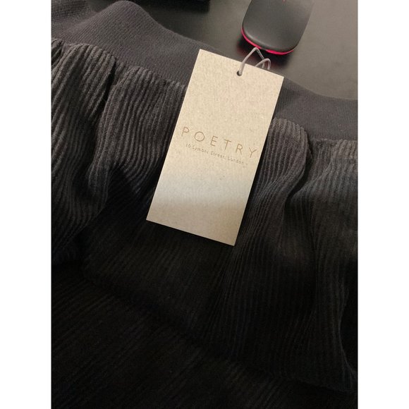 POETRY Corduroy Hemp Cotton Pull On Skirt NWT in Charcoal Grey sz. 2 - Picture 5 of 7